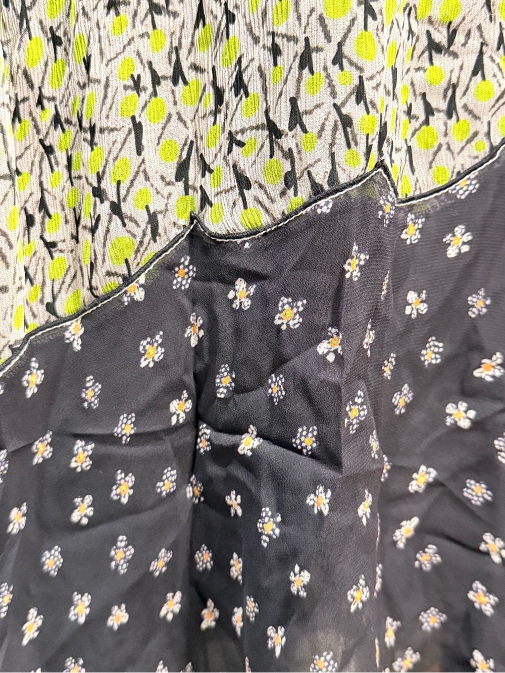 Dorothee Schumacher Patchwork Silk Blend Midi Dress Size 4 - Picture 8 of 11